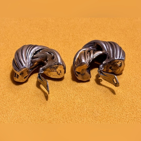Vintage Sterling David Varsano Modernist Earrings - Picture 6 of 9